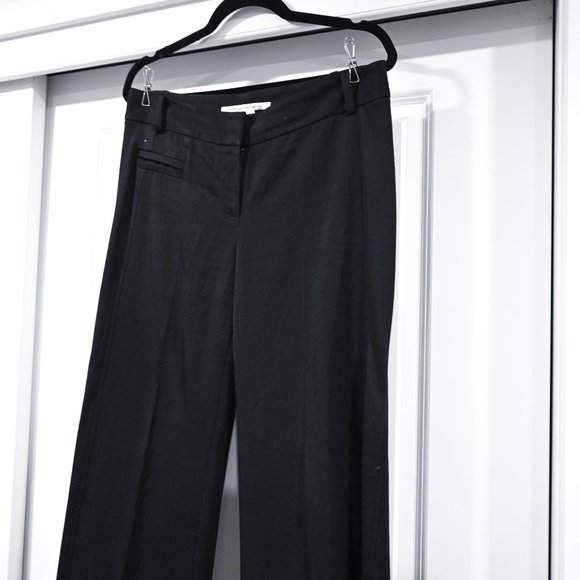 Diane Von Furstenberg Size 10 Wide Leg Black Pants | SIze 10 - Picture 3 of 9